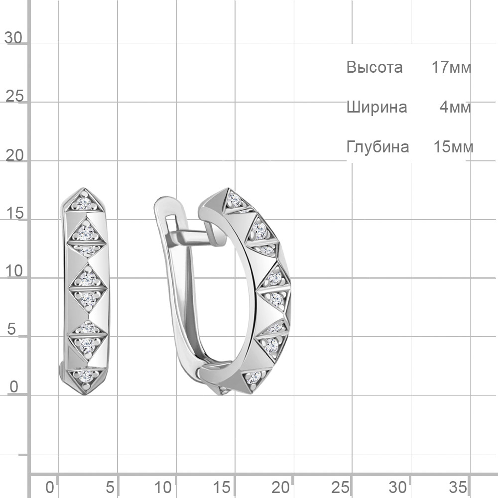 Серьги из серебра 49912А