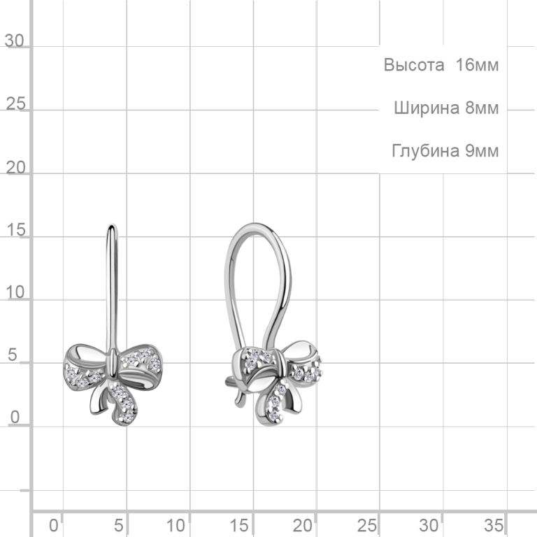 Серьги из серебра 490028
