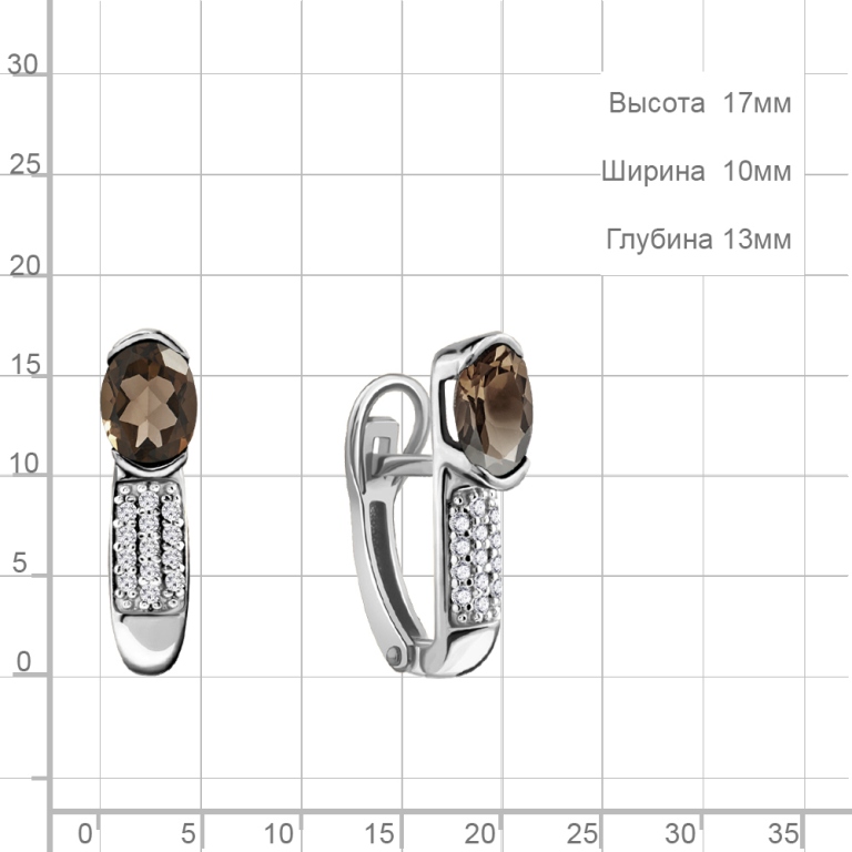 Серьги из серебра 4412901А