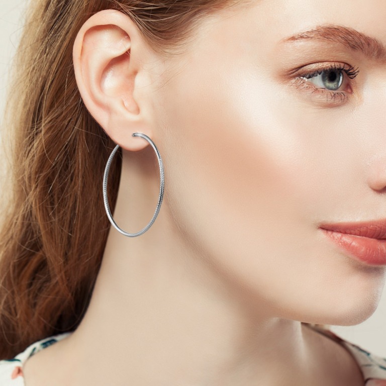 Серьги из серебра 32232р д. 50 мм