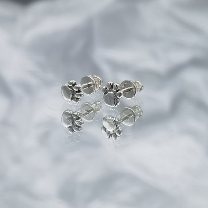 Серьга из серебра 2562 Лапка