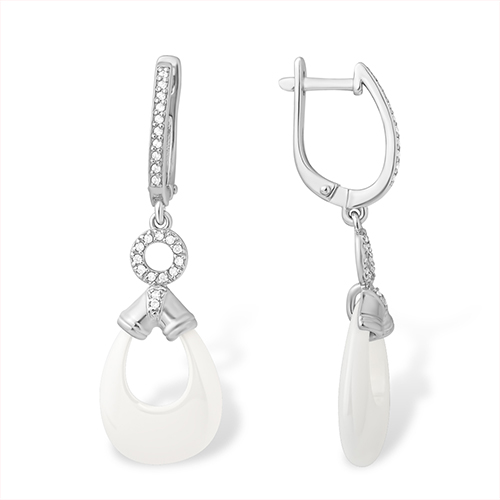 Серьги из серебра 1217011885  Белый