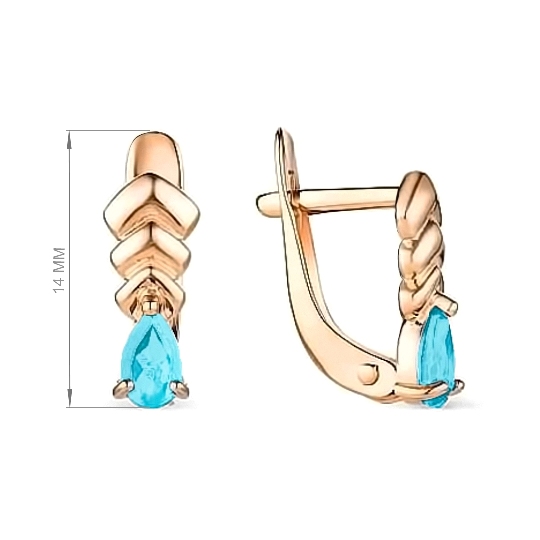 Серьги из золота С130-1263Злг