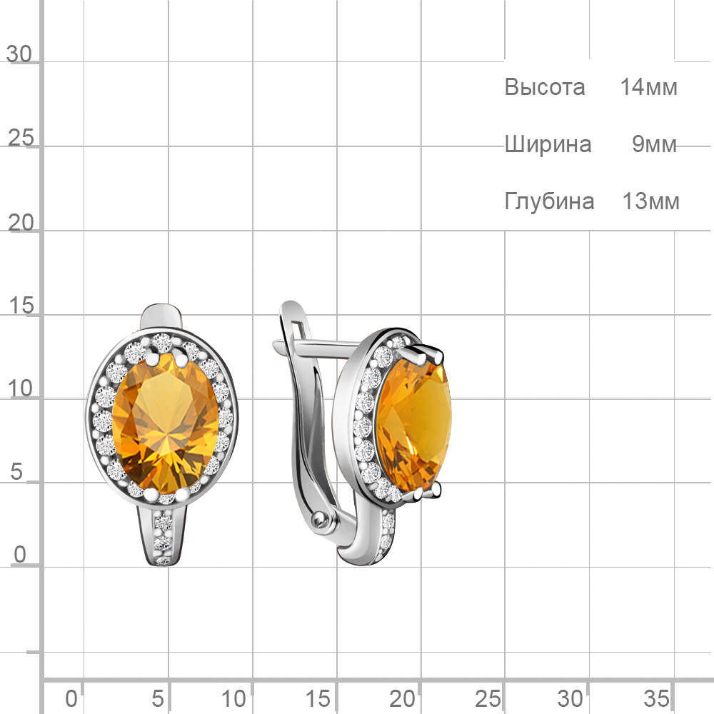 Серьги из серебра 4413706А