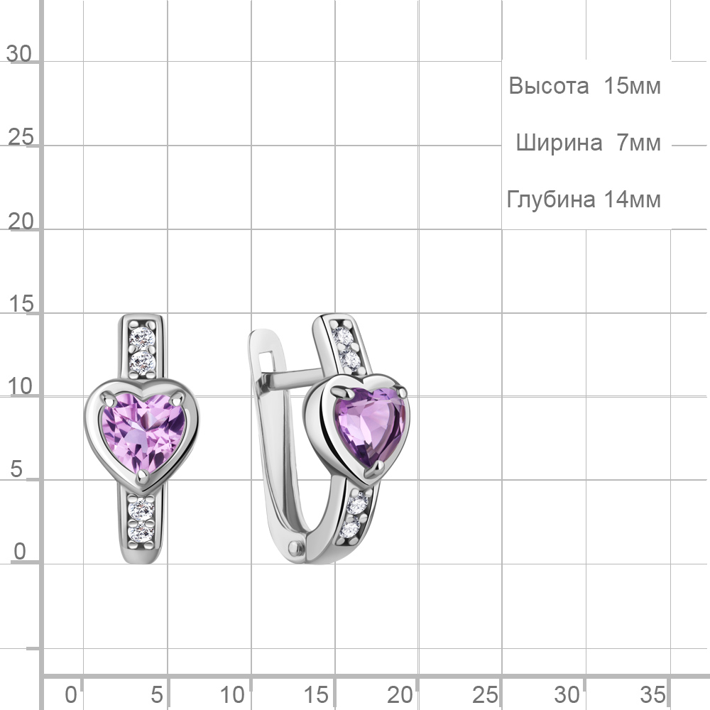 Серьги из серебра 40051304А