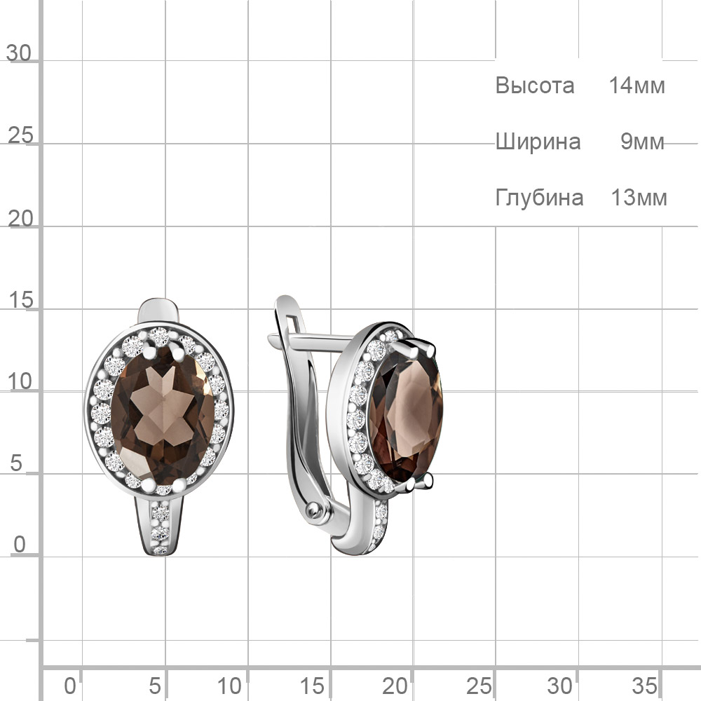 Серьги из серебра 4413701А