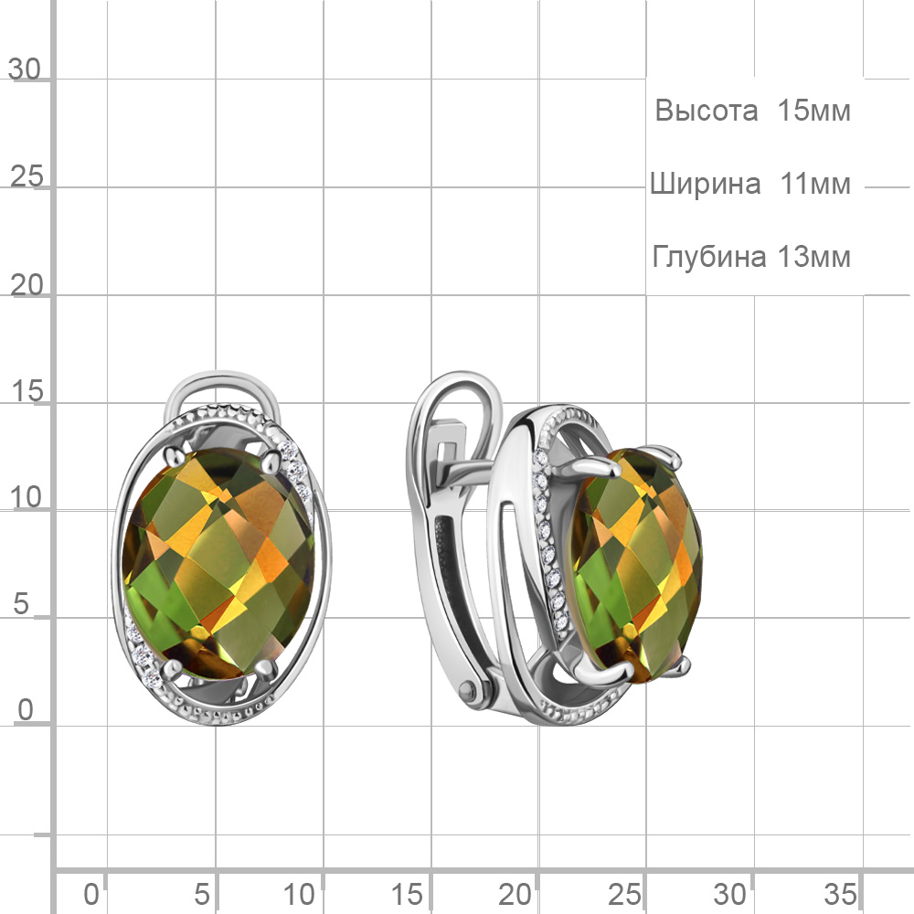 Серьги из серебра 4423219А
