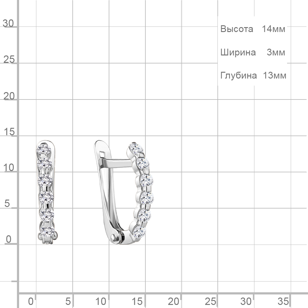 Серьги из серебра 49172А