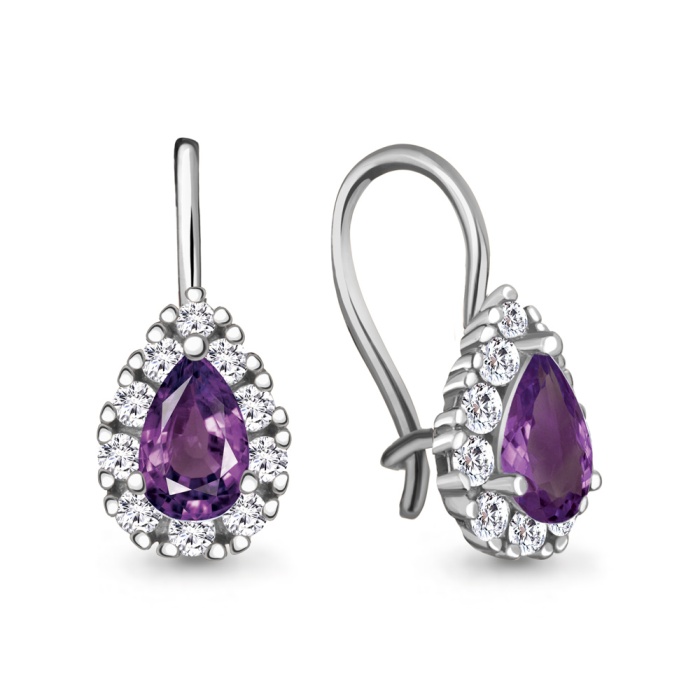 Серьги из серебра 40968Д