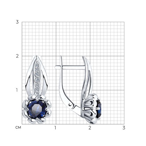 Серьги из серебра 88020068