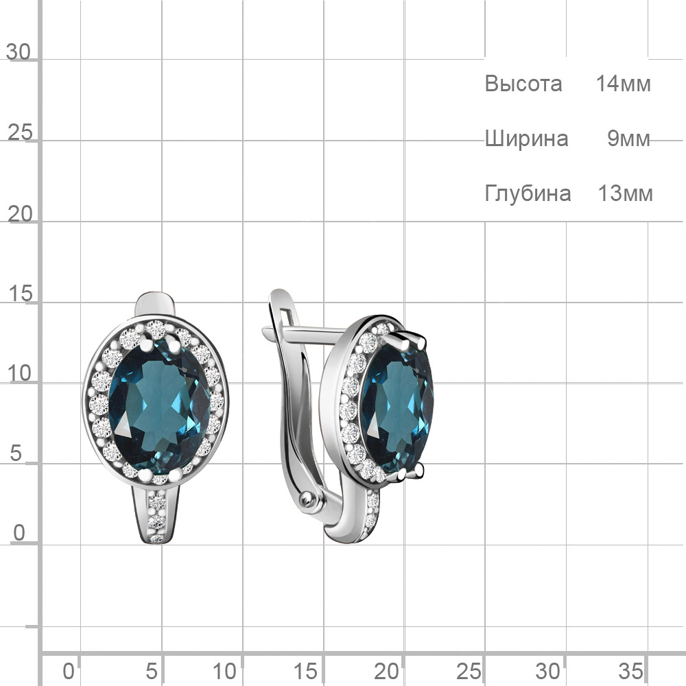 Серьги из серебра 4413708А
