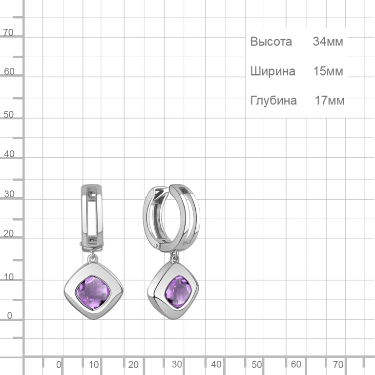 Серьги из серебра 45011304