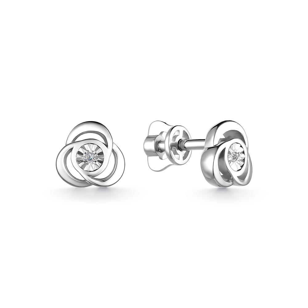 Пусеты из серебра 02-3523/000Б-00