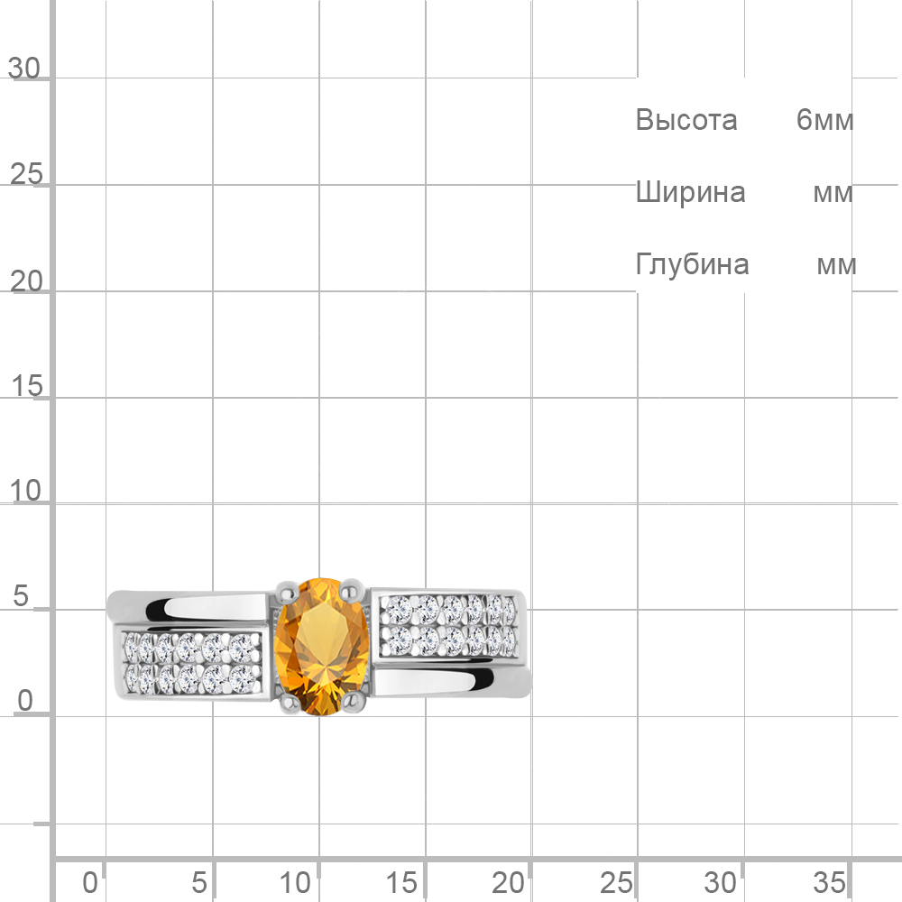 Кольцо из серебра 6980506А