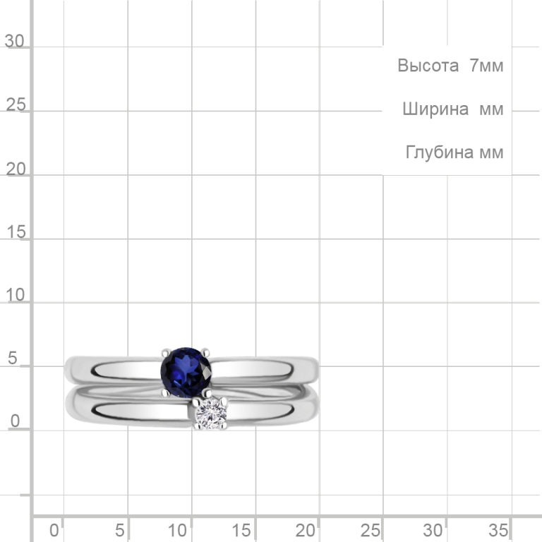 Кольцо из серебра 67409АБ