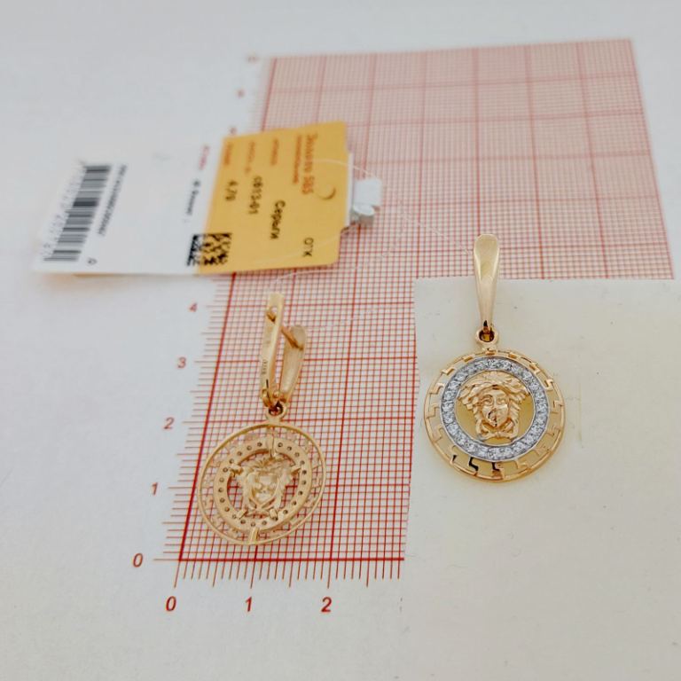 Серьги из золота с613-01