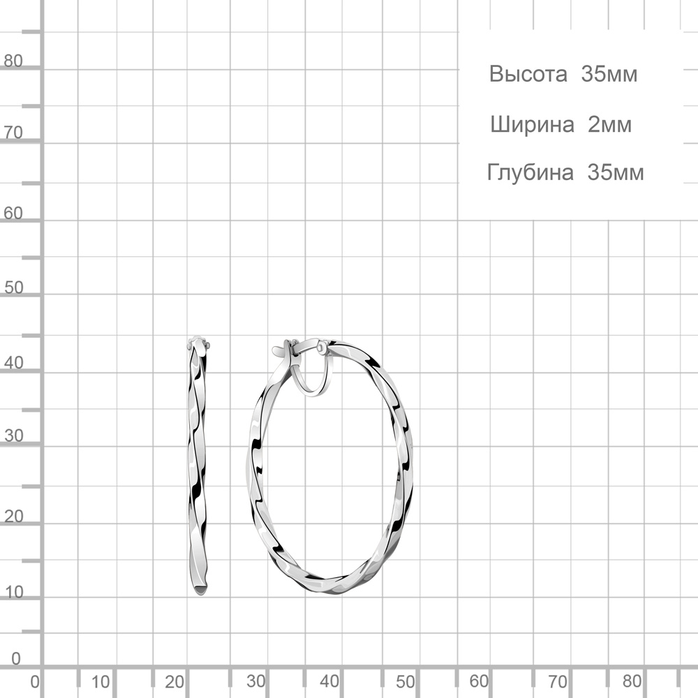 Серьги из серебра 33870