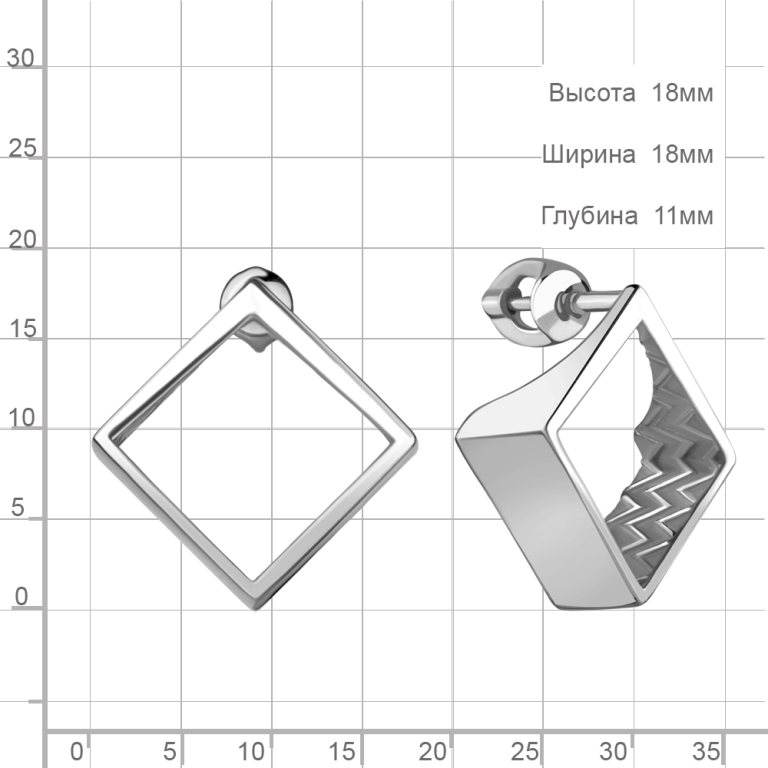 Серьги из серебра 33864
