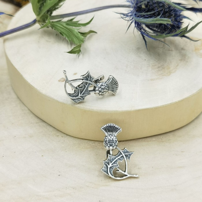 Серьги из серебра 2496 Чертополох