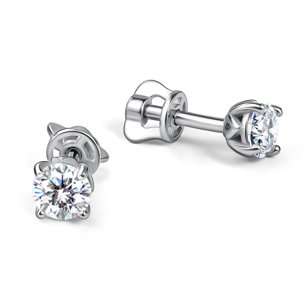 Пусеты из серебра 02-4604/000М-00