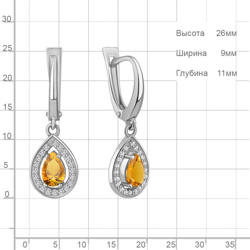 Серьги из серебра 4410206А