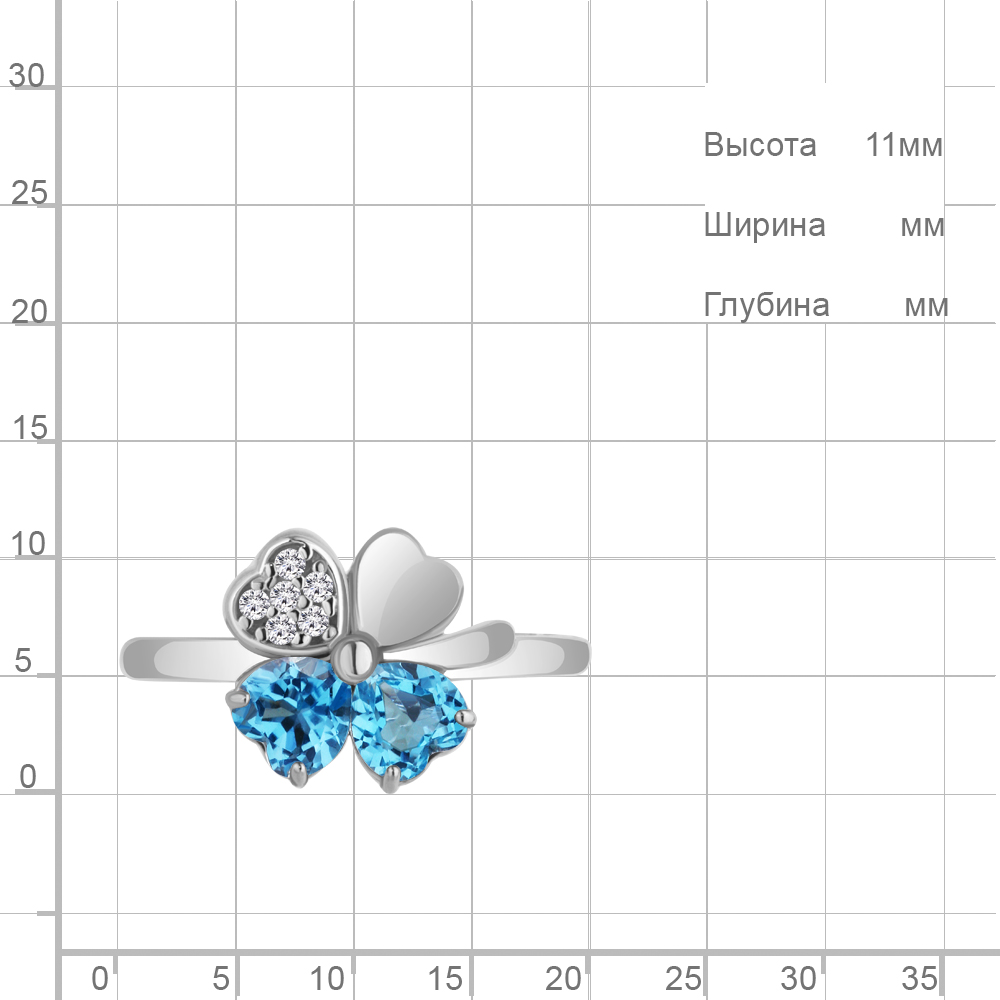 Кольцо из серебра 6922605А