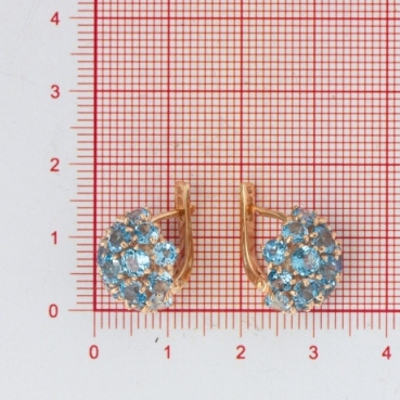 Серьги из золота 200-096  Голубой