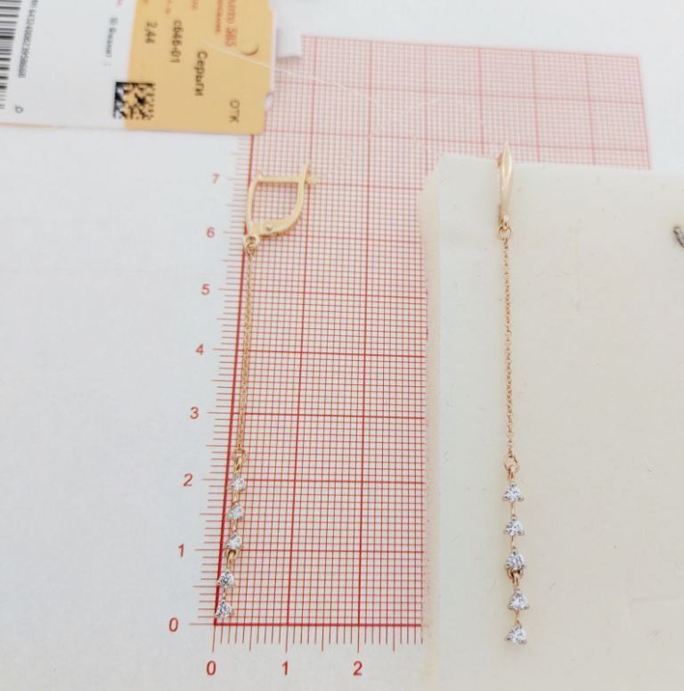 Серьги из золота с646-01