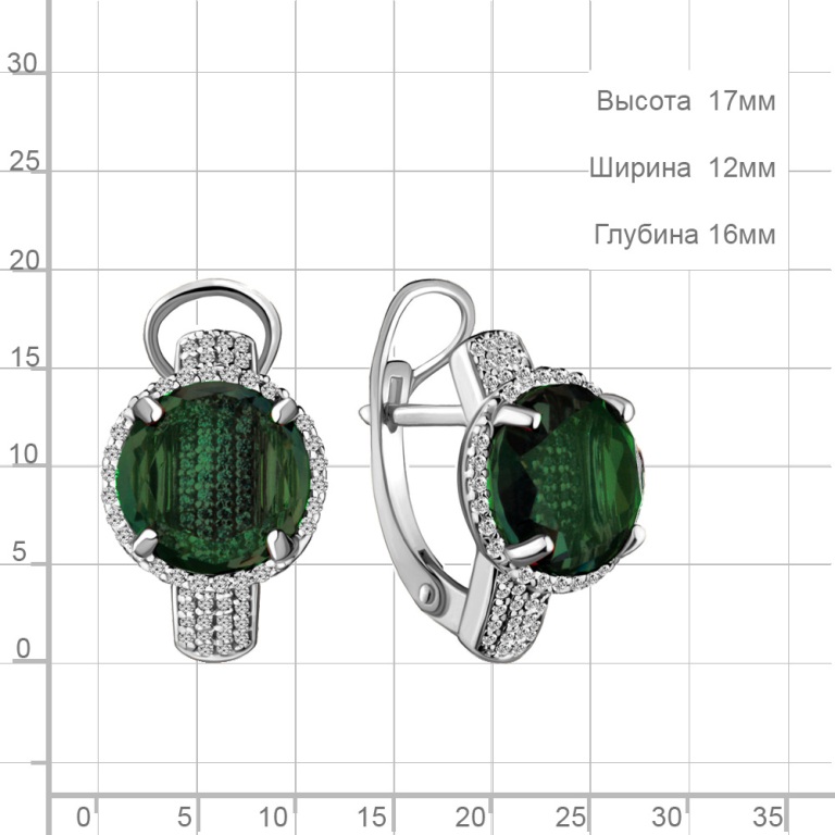 Серьги из серебра 4444499А