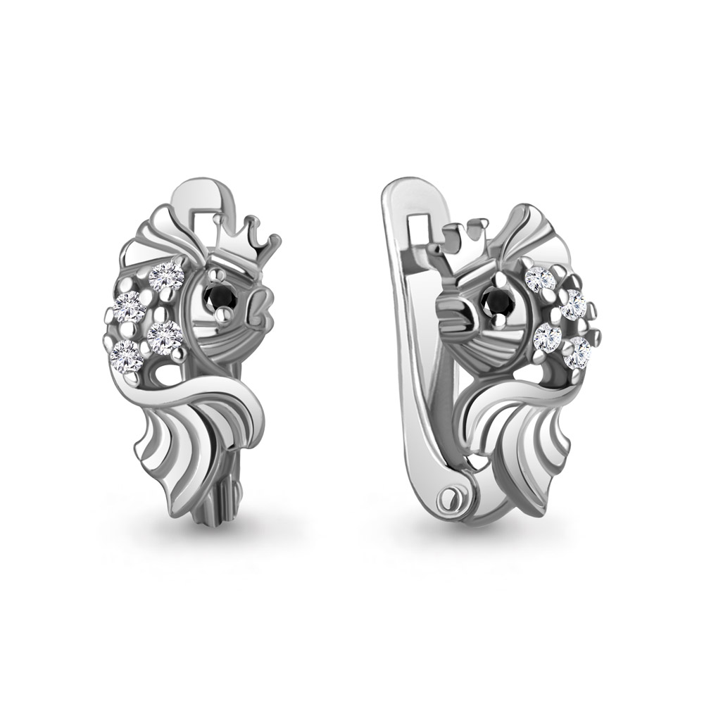Серьги из серебра 400249АЧ