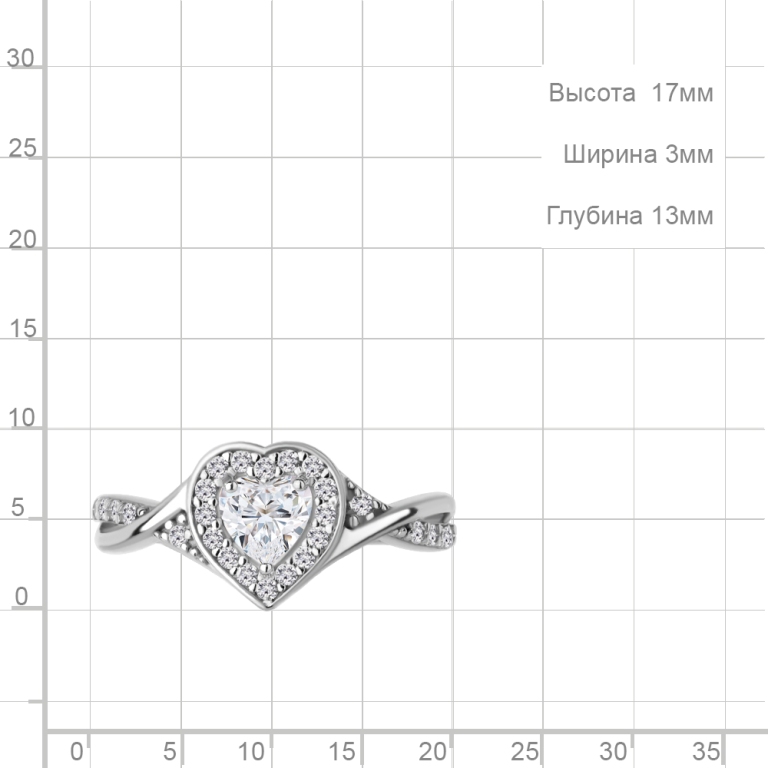 Кольцо из серебра 600413А