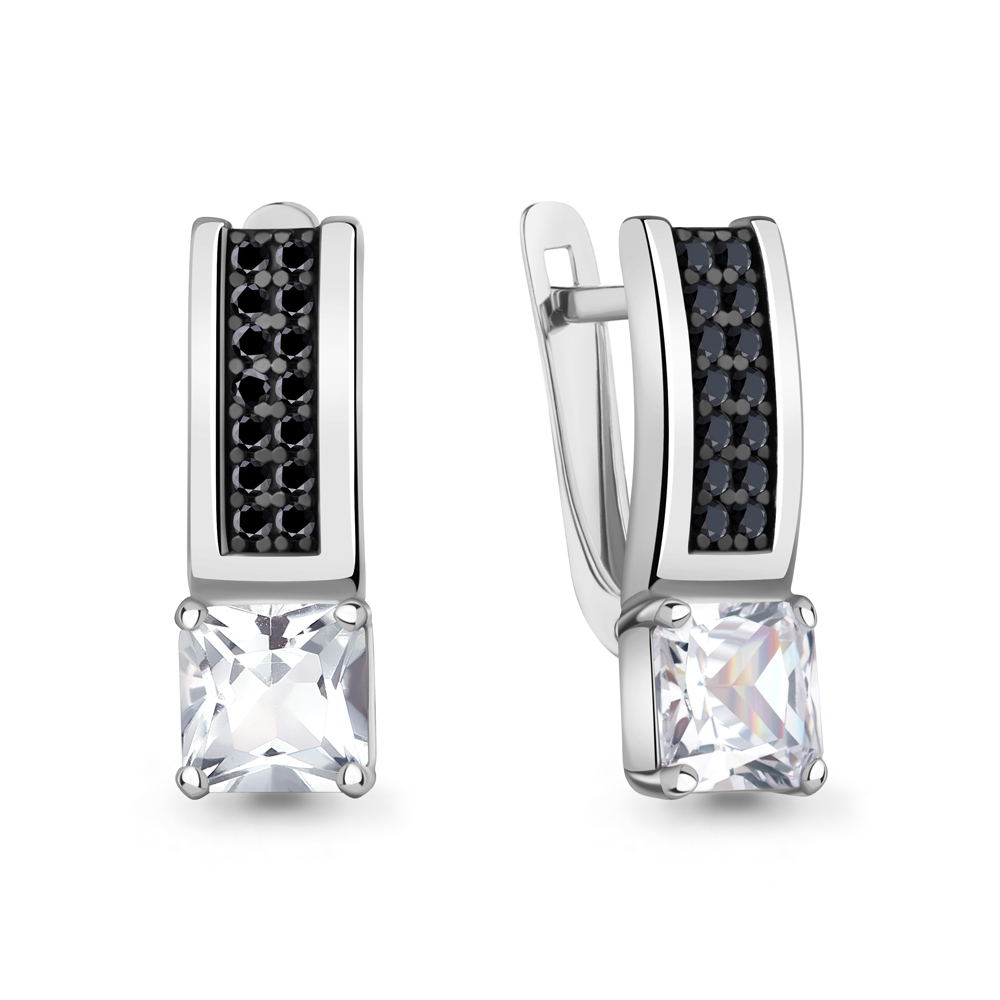Серьги из серебра 400497АЧ