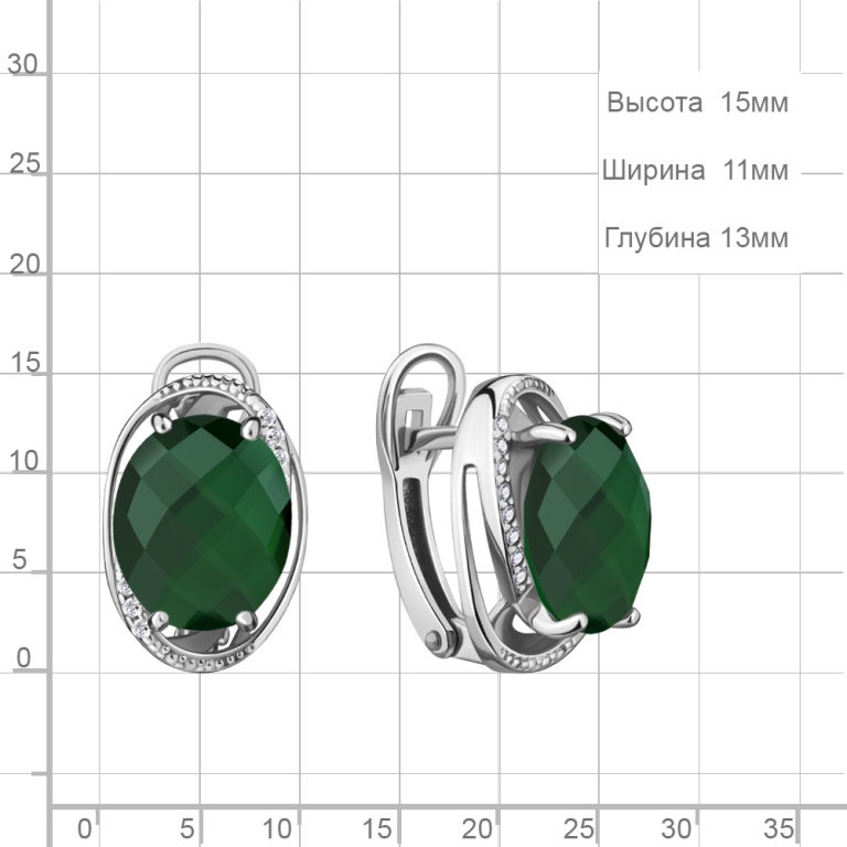 Серьги из серебра 4423209А