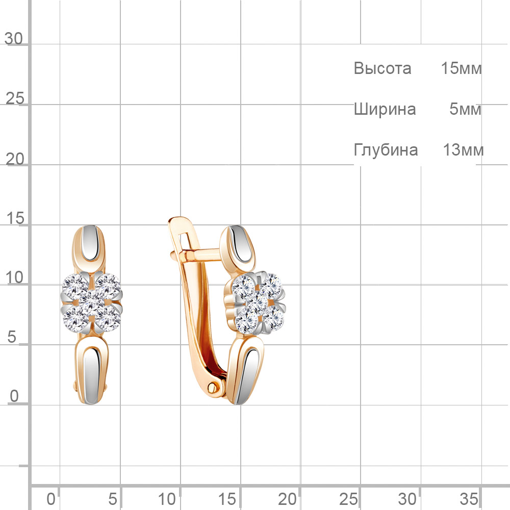 Серьги из золота 48408А
