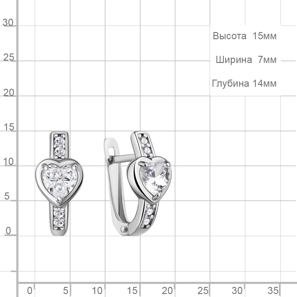 Серьги из серебра 400513А