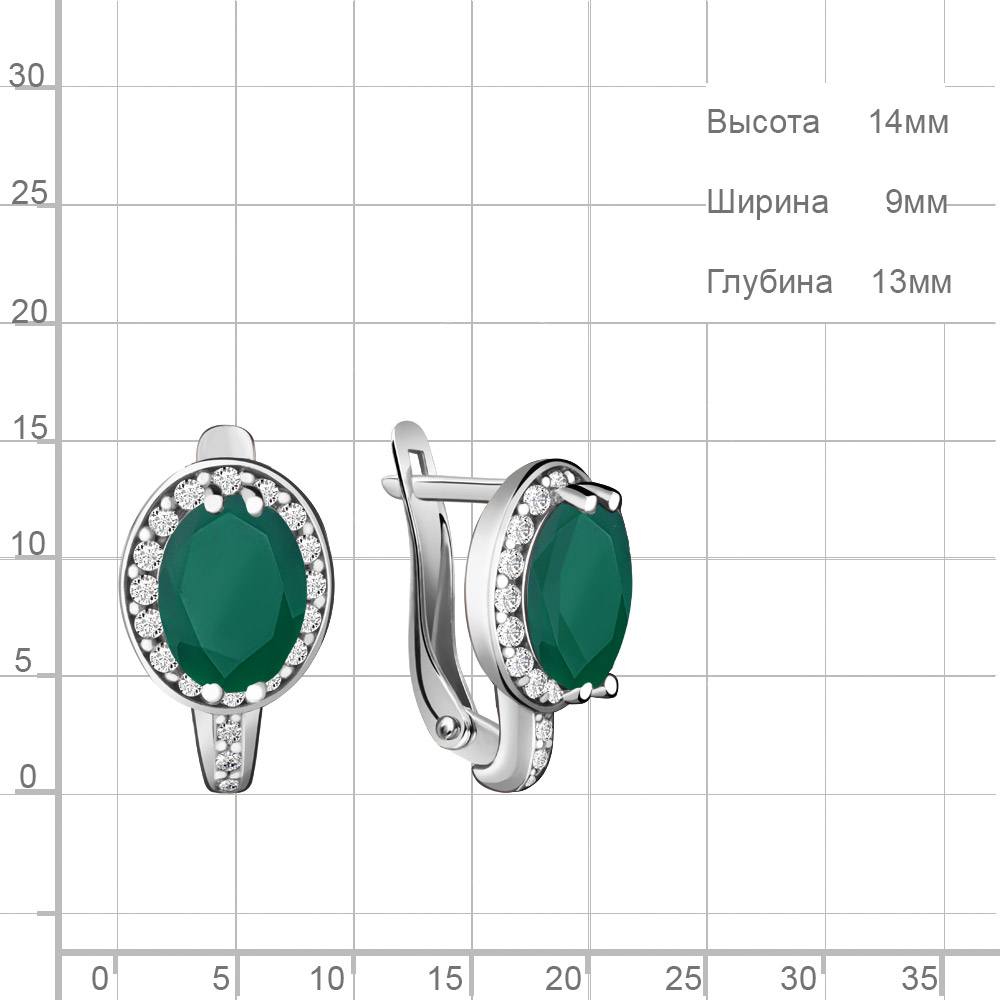 Серьги из серебра 4413709А