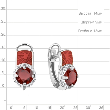 Серьги из серебра 4464103А