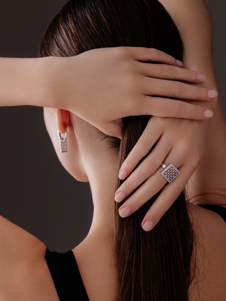 Серьги из серебра 02-3944/00КЦ-00