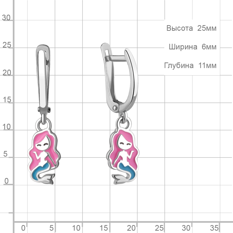 Серьги из серебра 34067