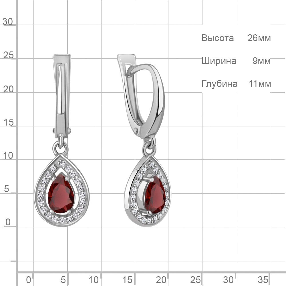 Серьги из серебра 4410203А