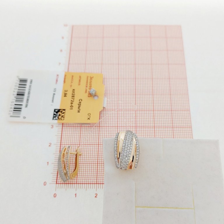Серьги из золота кл2872а-01