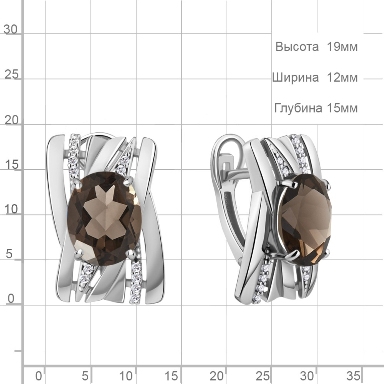 Серьги из серебра 4478801А