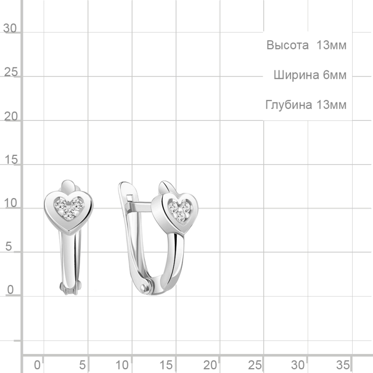 Серьги из серебра 48868А