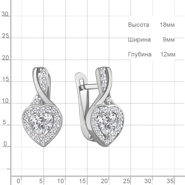 Серьги из серебра 400520А