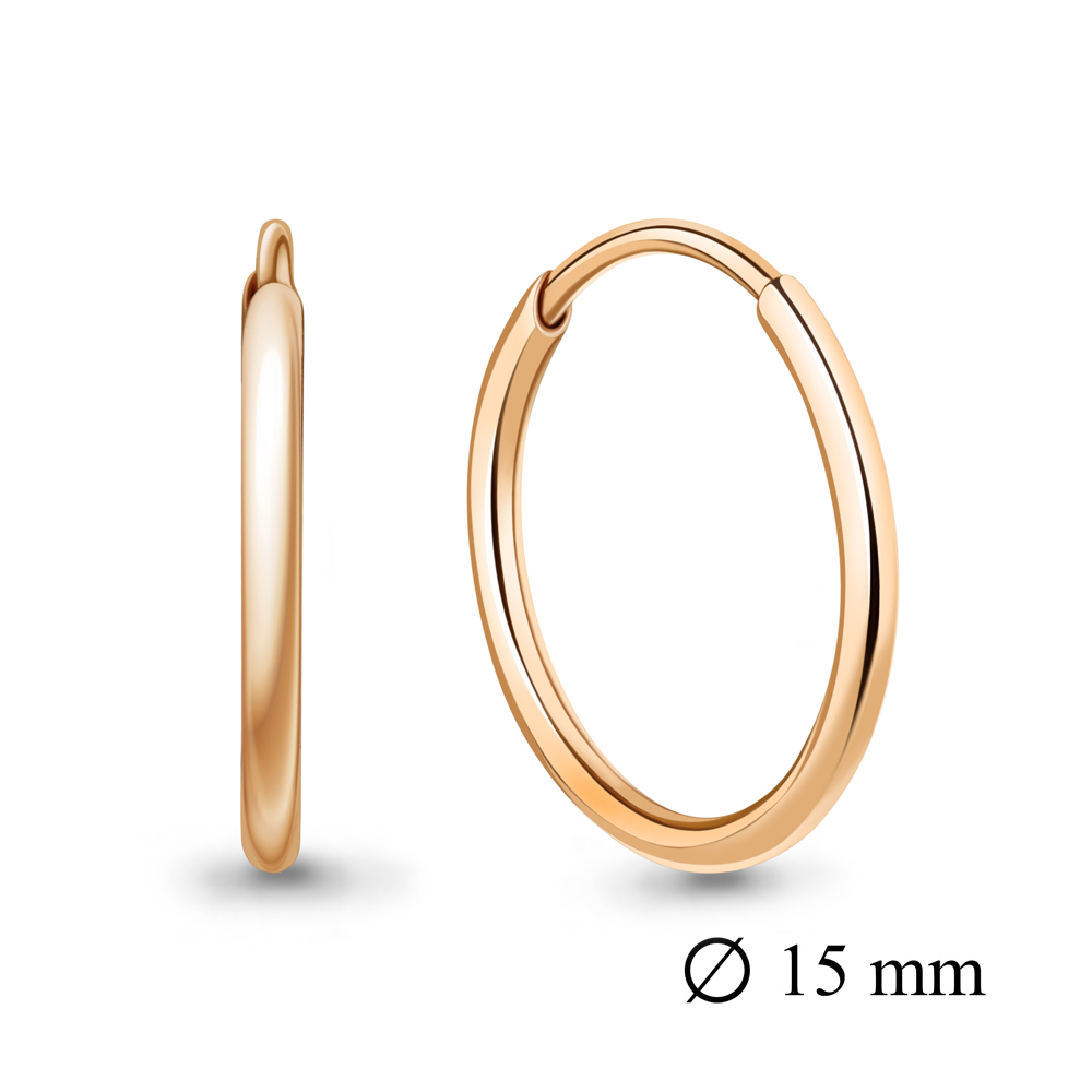 Серьги из золота 36100 д. 15 мм