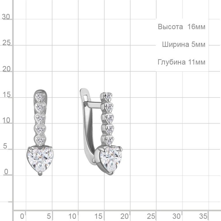 Серьги из серебра 400610А
