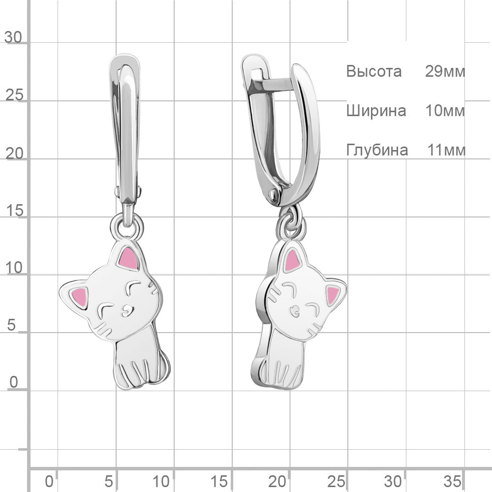 Серьги из серебра 34580