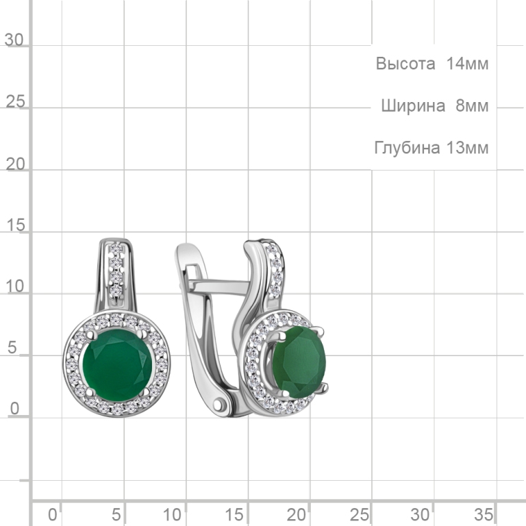 Серьги из серебра 4298109А