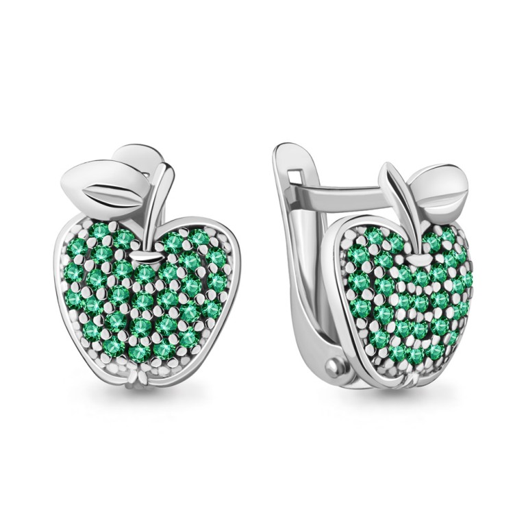 Серьги из серебра 42570Г
