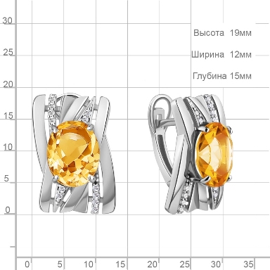 Серьги из серебра 4478806А